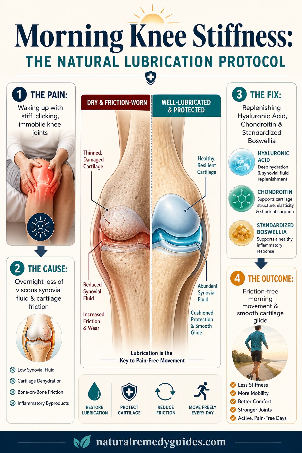 Morning knee stiffness - Problem to solution joint lubrication protocol and anatomical knee glide