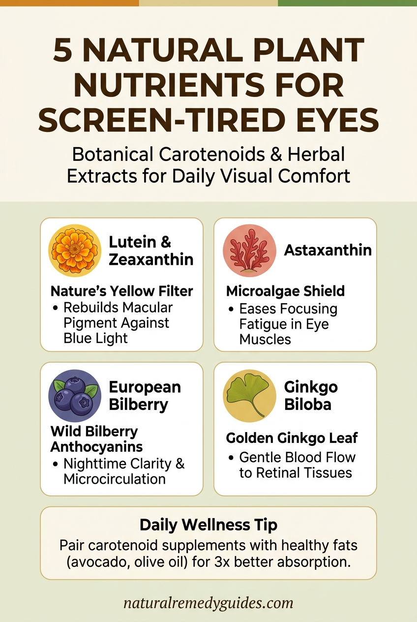 5 Natural Plant Nutrients for Screen-Tired Eyes Infographic